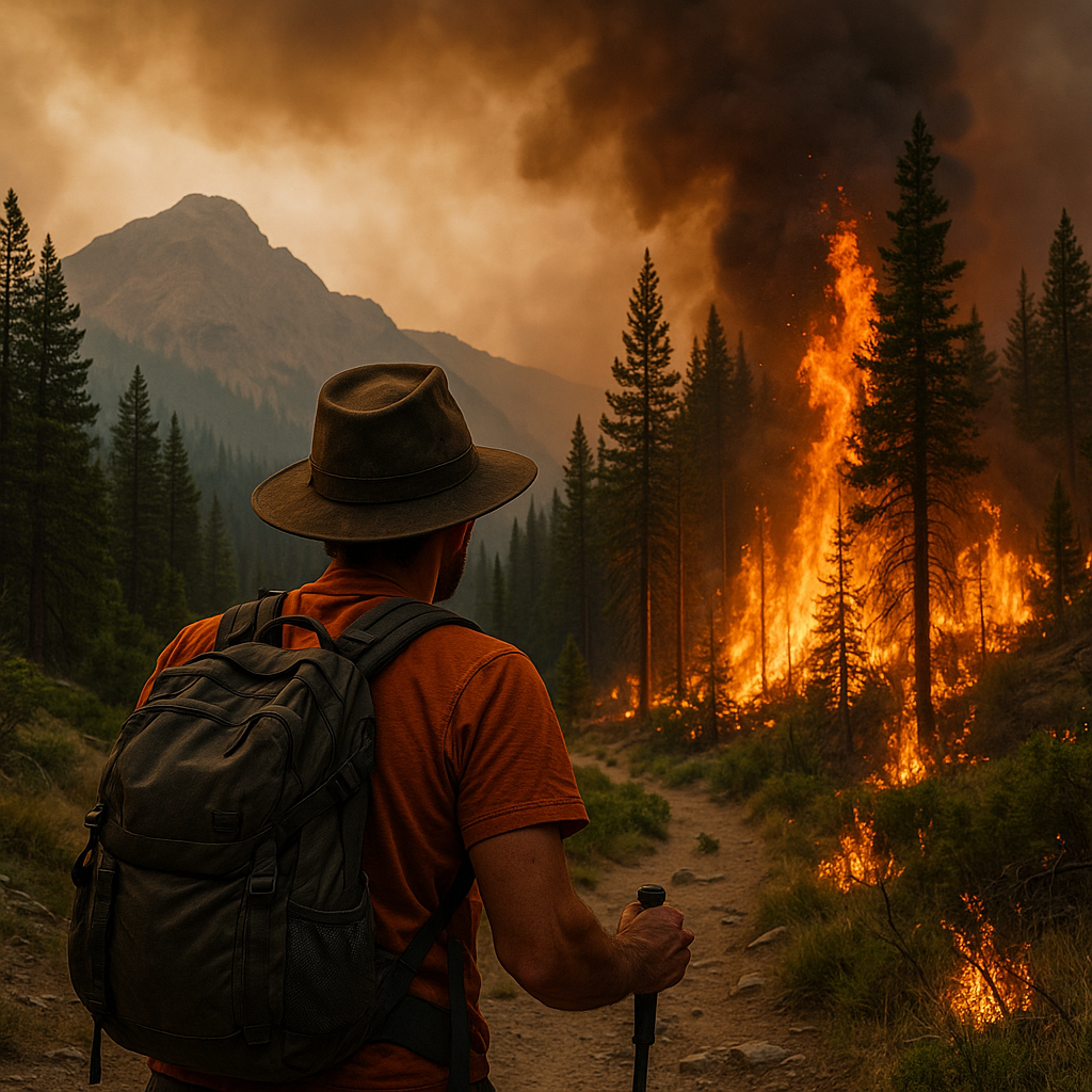 cómo actuar en caso de incendio forestal en ruta